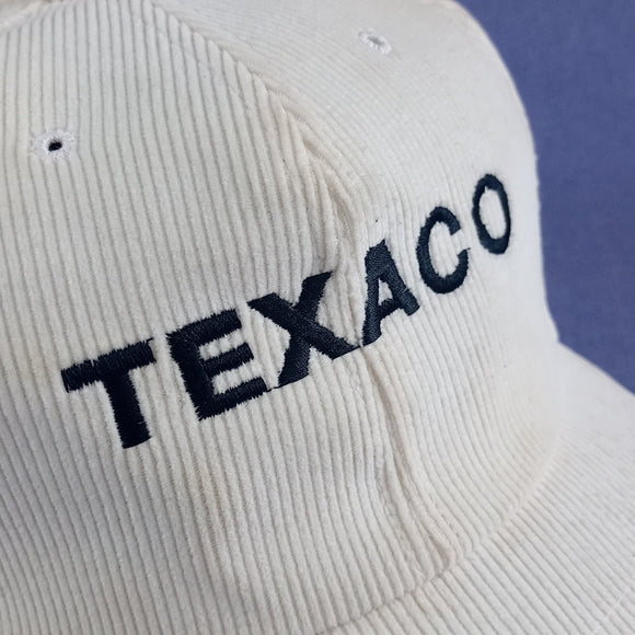 Vintage TEXACO Corduroy Snapback Embroidered Hat