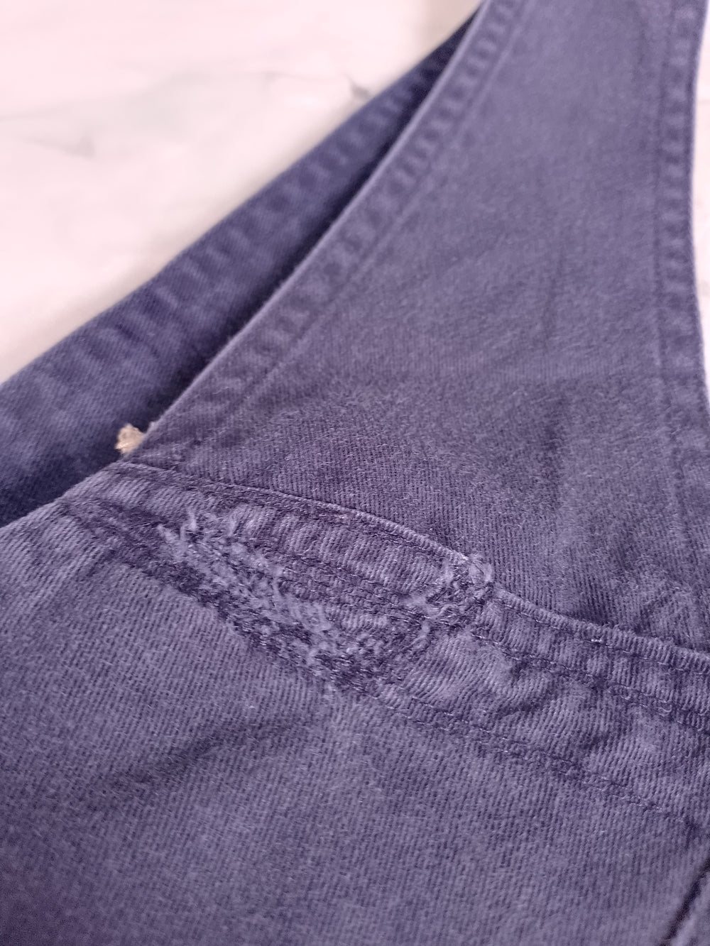 Vintage 90s Navy Blue Short Overalls