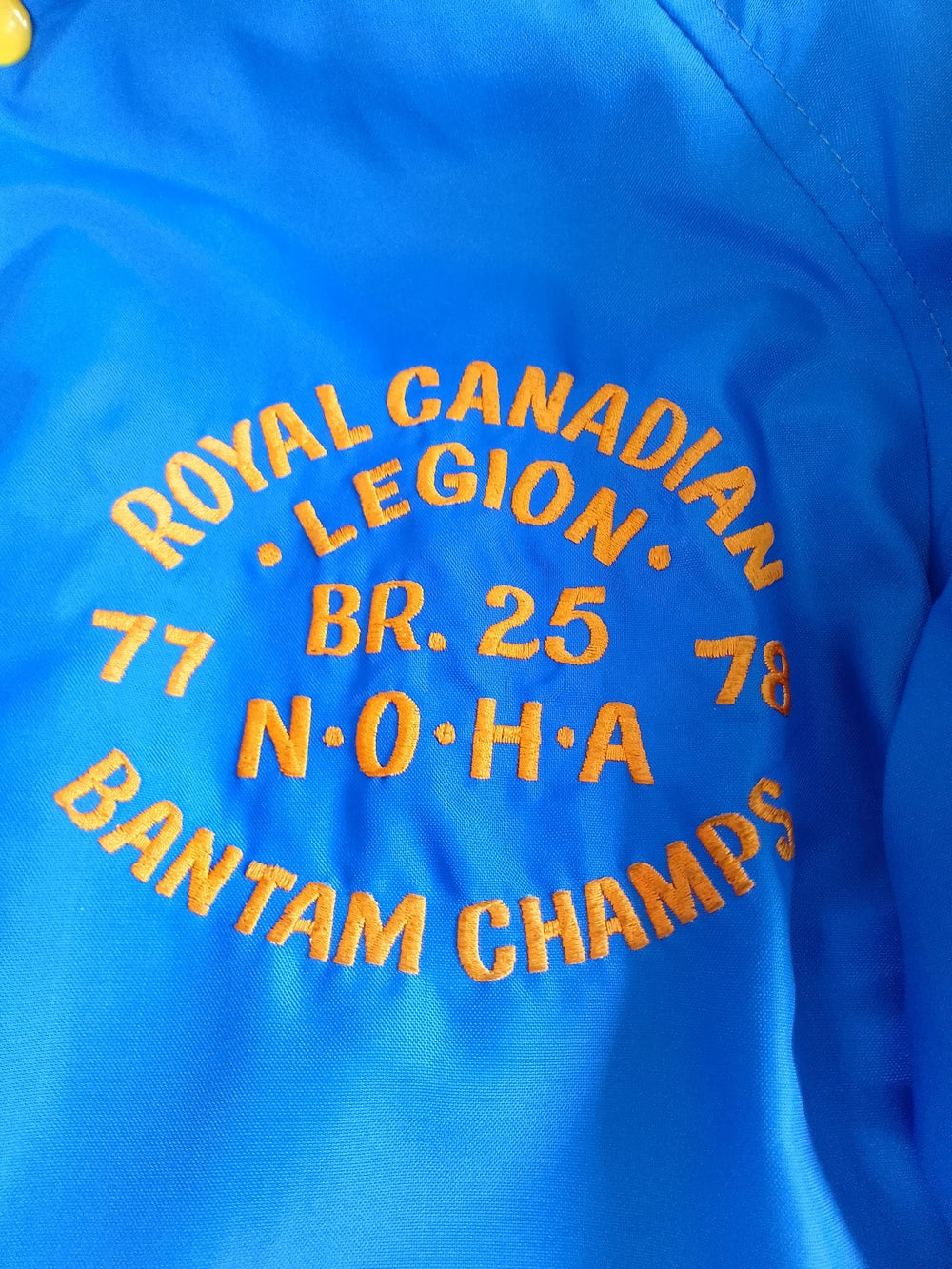 Blue Coach Jacket with Yellow Trim