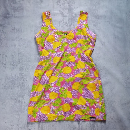 Vintage 90s GRAPES & PEACHES Print Dress