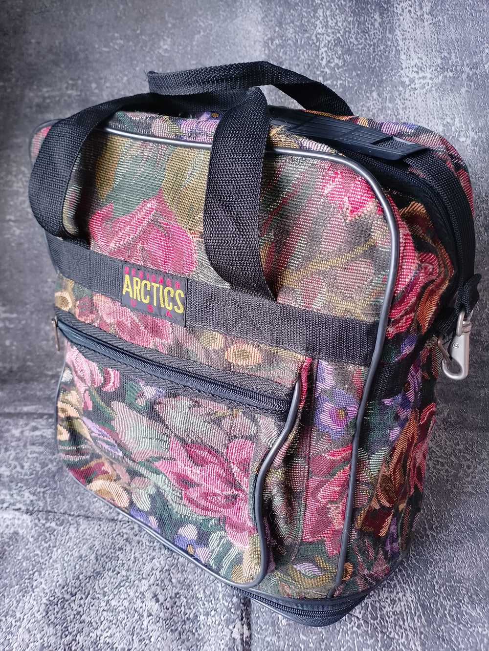 Vintage ARCTICS USA Floral Tote Travel Bag - Expandable