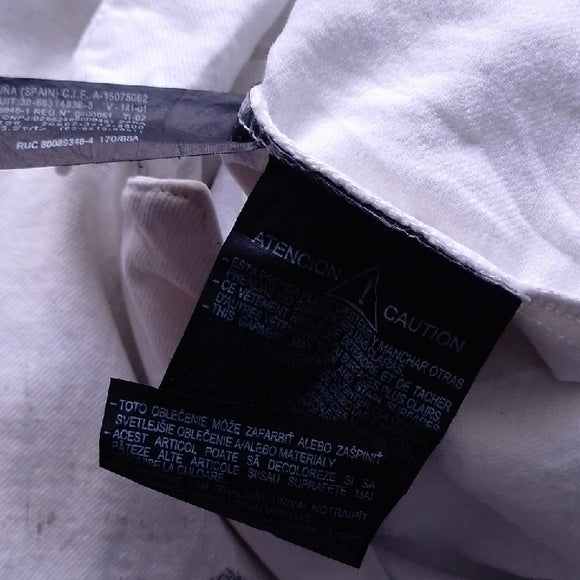 ZARA White Jumpsuit with Handprint Design