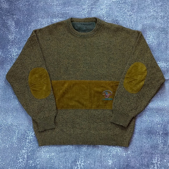 Vintage 90s Winning Horse Il Granchio Wool Crewneck Sweater