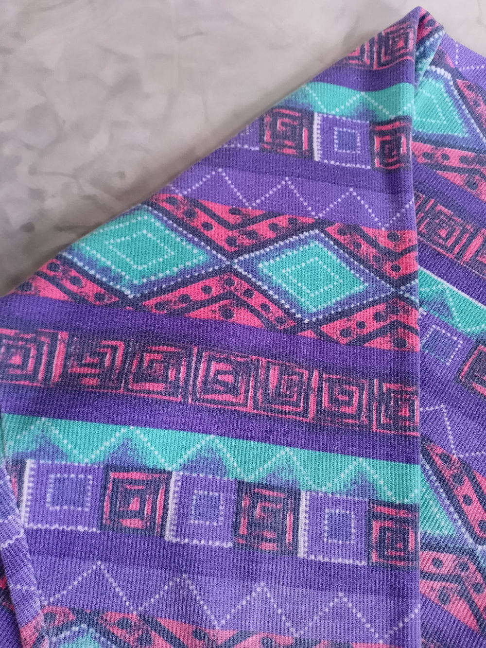 Vintage 1990s Aztec Graphic All Over Print Crewneck Sweatshirt
