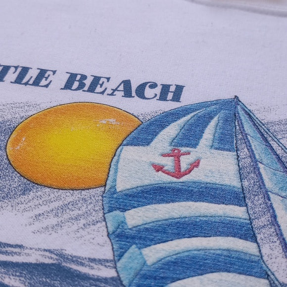 Vintage Myrtle Beach Sailboat Sun & Ocean Graphic Crewneck Sweater unisex