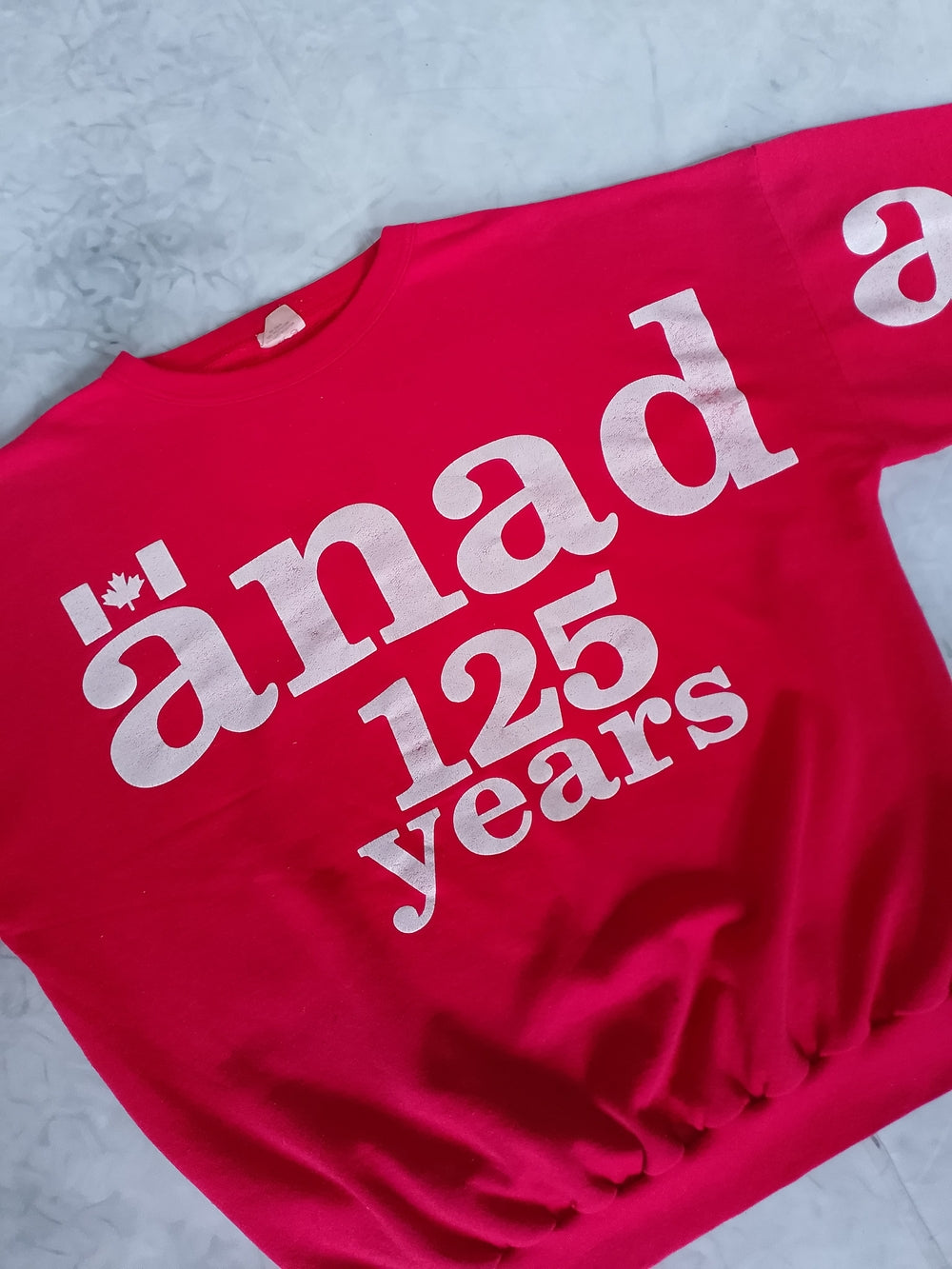 Vintage 1992 AOP Canada 125 Years Graphic Sweatshirt