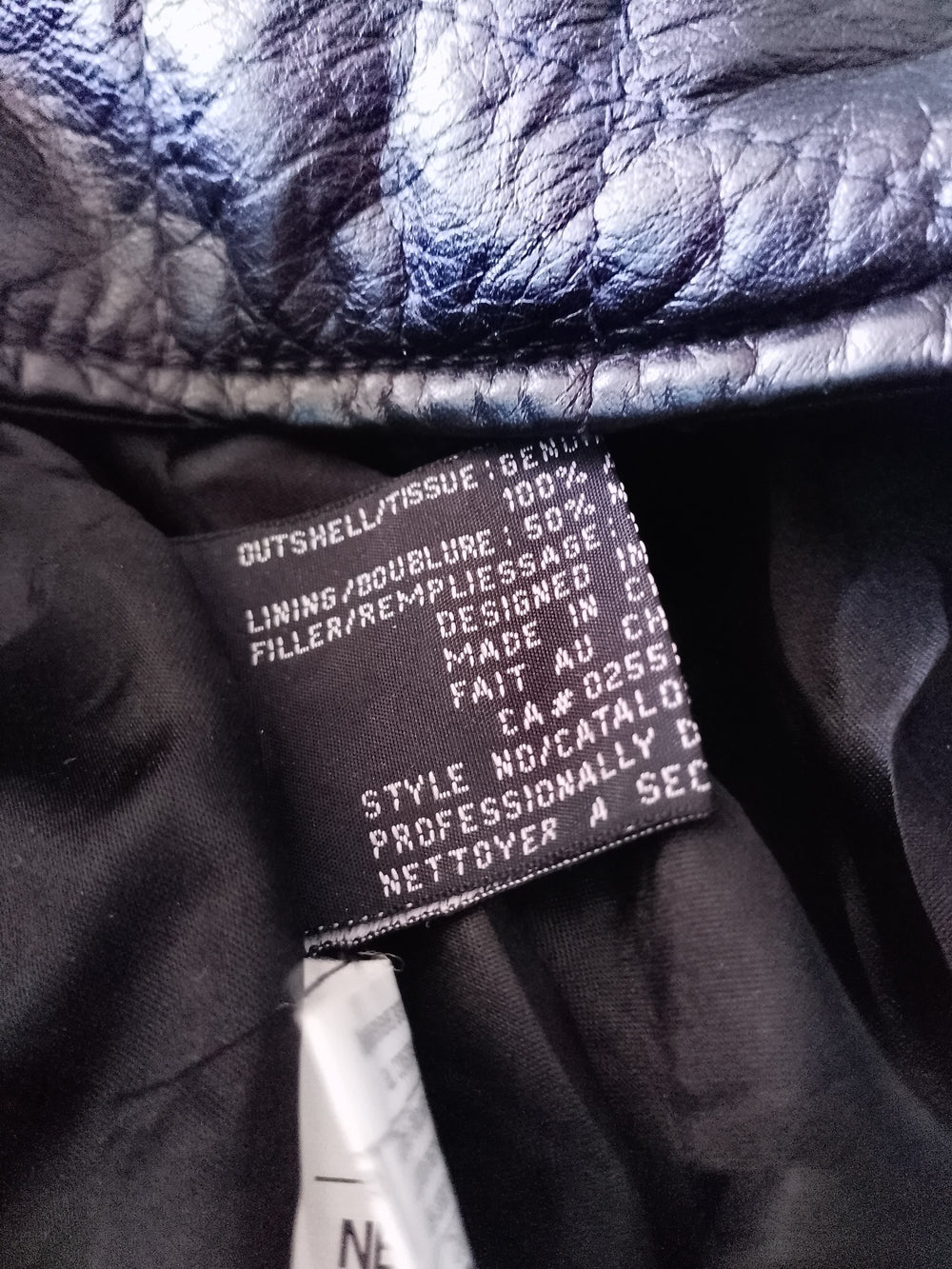 DANIER Black Leather Hooded Jacket with Faux Fur Trim
