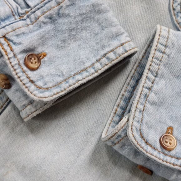 Vintage 90s IGA Home Town Proud Denim Button-Up Shirt