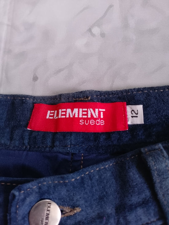Vintage Y2K Element Suede Blue Pants