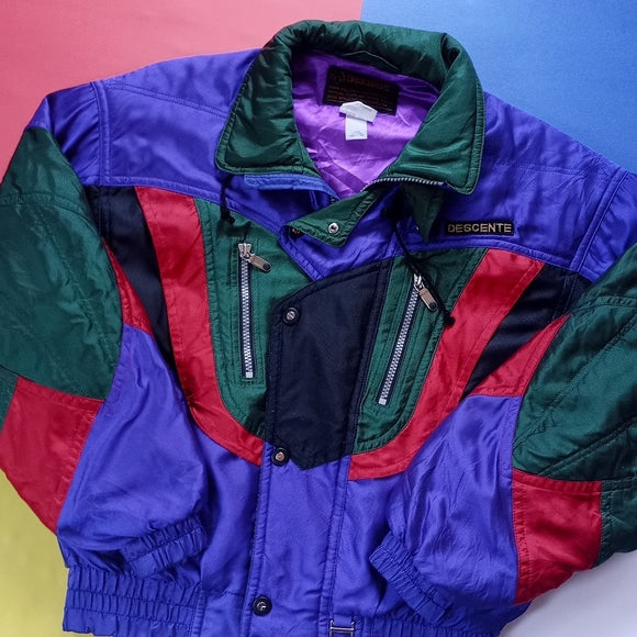 Vintage 90s Descente Funky Colour Block Winter Jacket