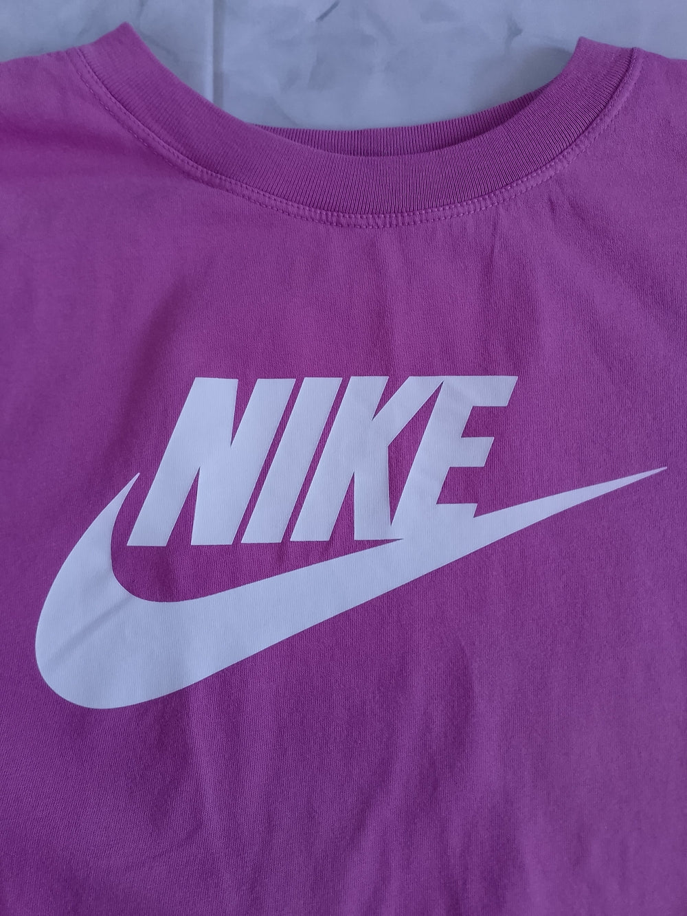 Nike Pink Logo Crop T-Shirt