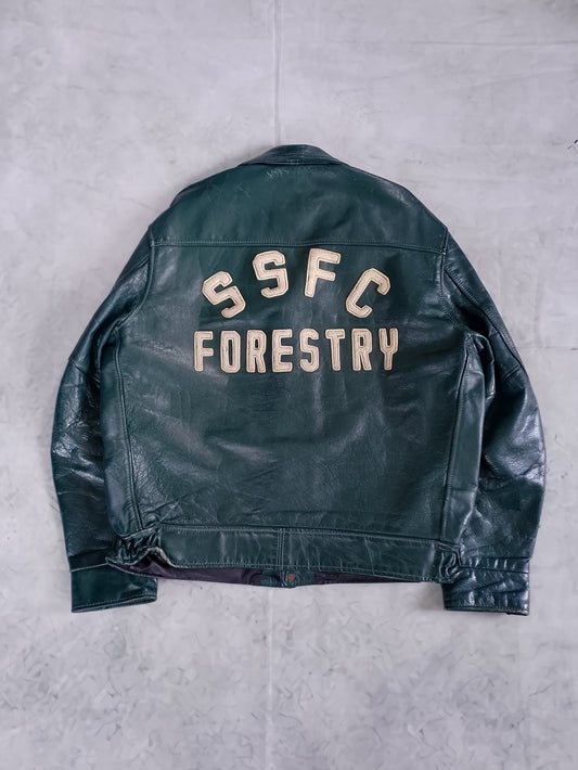 Vintage SIR SANDFORD FLEMING SCENTIA ARBOR FORESTERY Lettermans Leather Jacket
