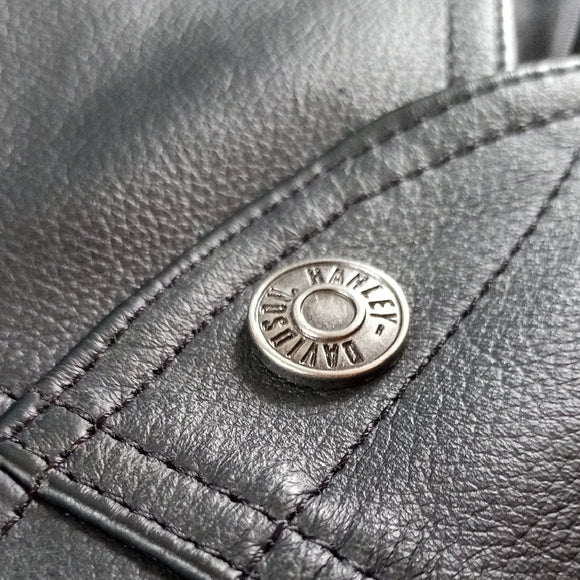 Harley-Davidson Black Leather Vest Tradition II