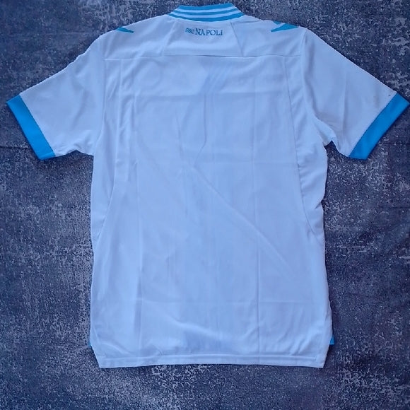 Macron White and Blue Soccer Jersey SSC NAPOLI Lete MSC