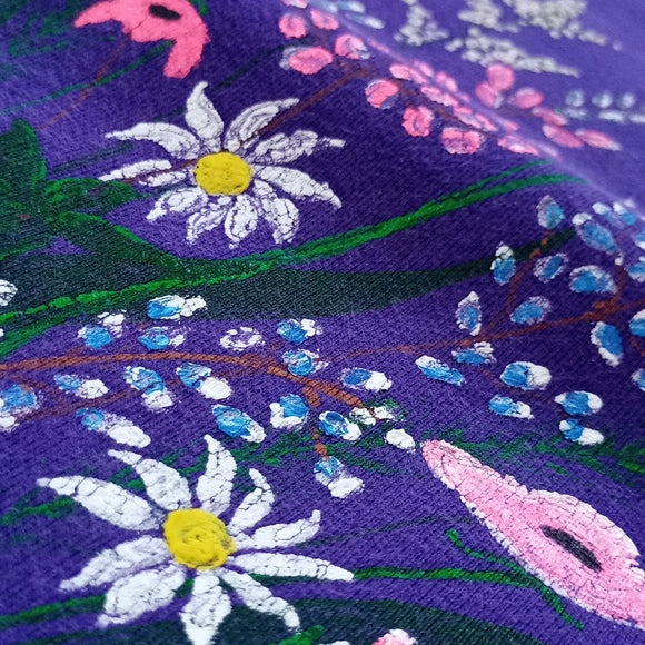 Vintage 90s Hand painted Floral/Flowers Crewneck Sweater