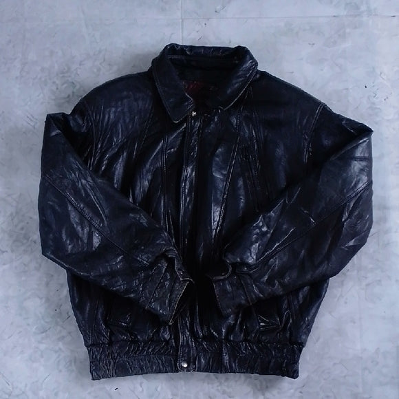Vintage 80s Puffy Leather Jacket
