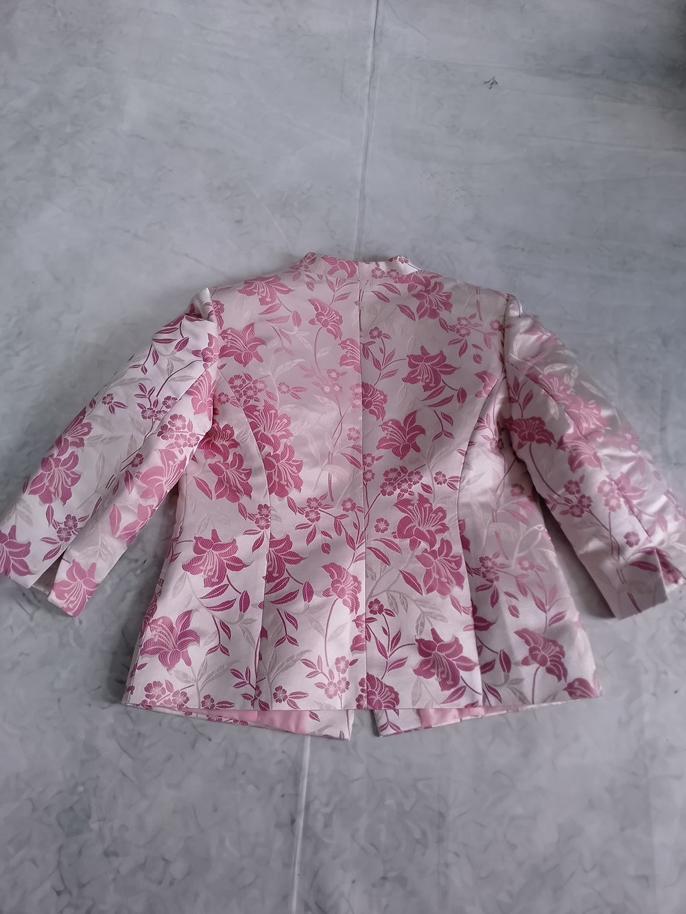 Vintage Florals Pink and White Blazer