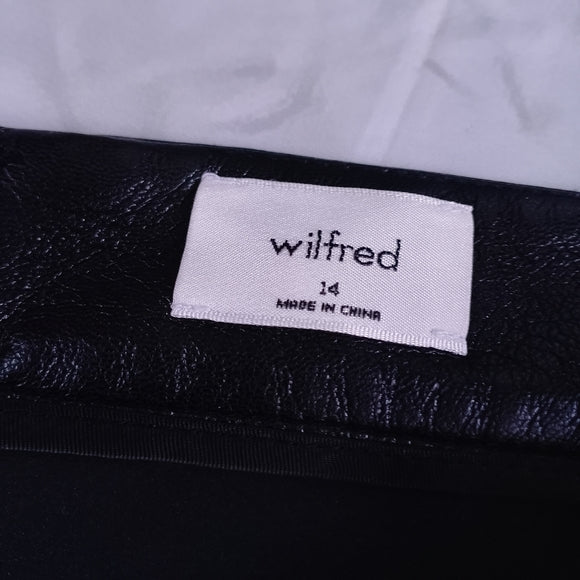 WILFRED Faux Leather Skirt