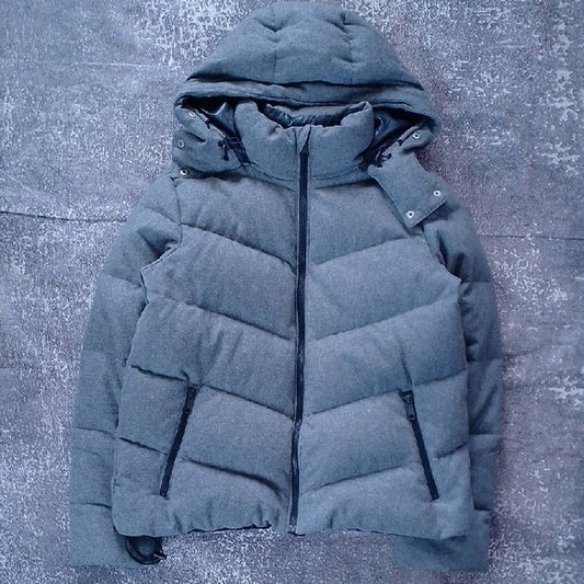 GAP GREY PUFFER WOOL JACKET DOWN