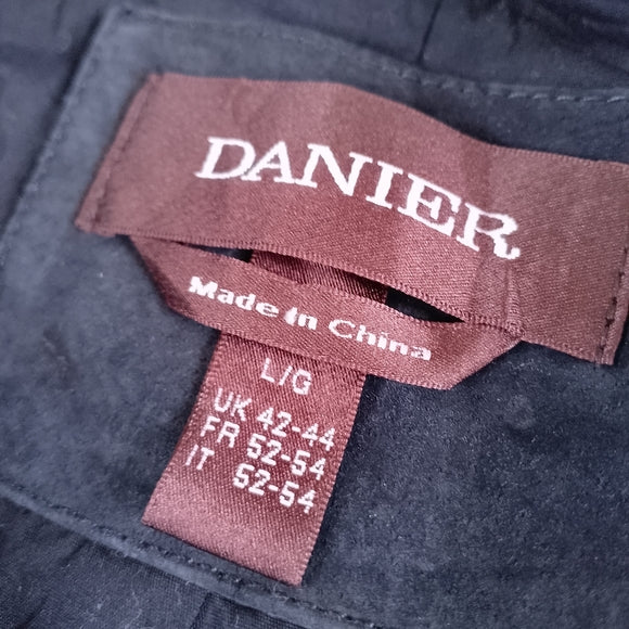 Danier Black Leather Zip-Front Jacket UNISEX