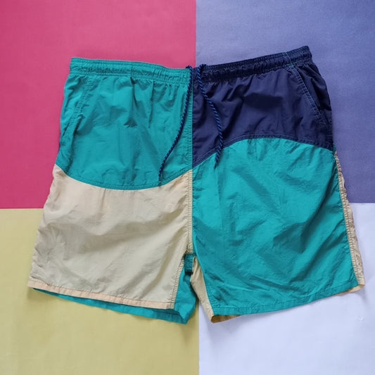 Vintage 90s Colour Block Wave Zone Fresh Prince Aunt Viv Shorts unisex POCKETS