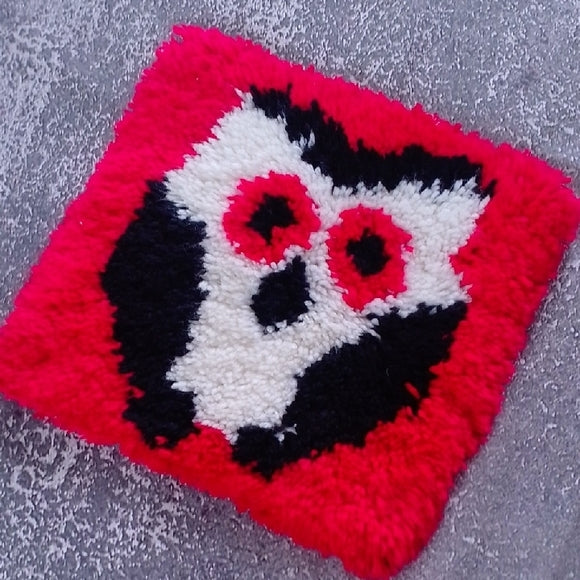 Vintage Owl Latch Hook Rug