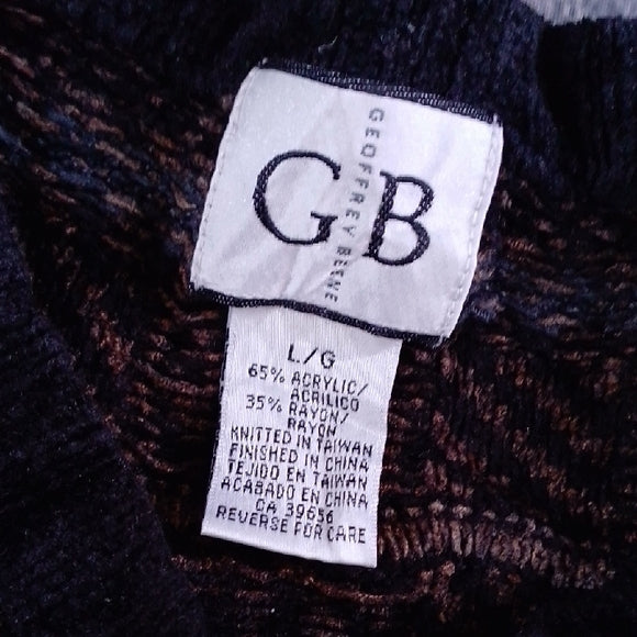 Vintage 90s GEOFFREY BEENE Striped Knit Grandpa Sweater