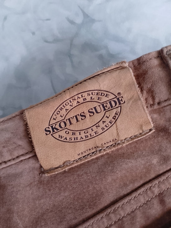 Vintage SKOTTS SUEDE Brown Leather Pants