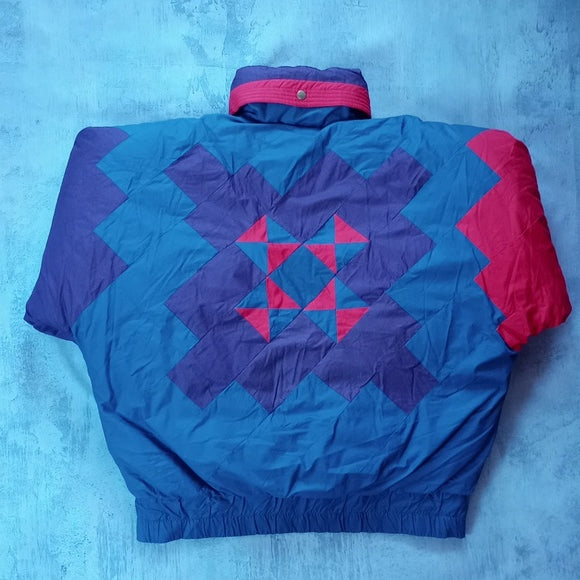 Vintage Northern Spirit Goose Down Quilt Pattern Beautiful Jacket UNISEX