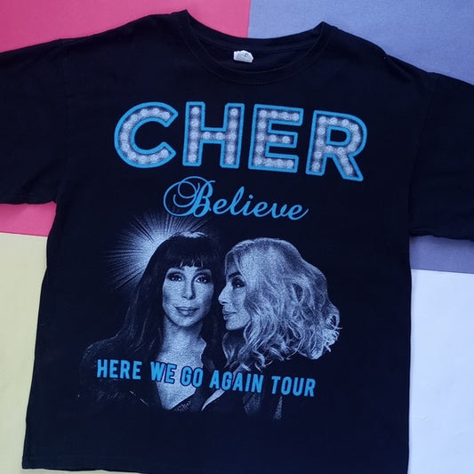 CHER Believe Here We Go Again Tour 2019 BIG PRINT T-Shirt Unisex