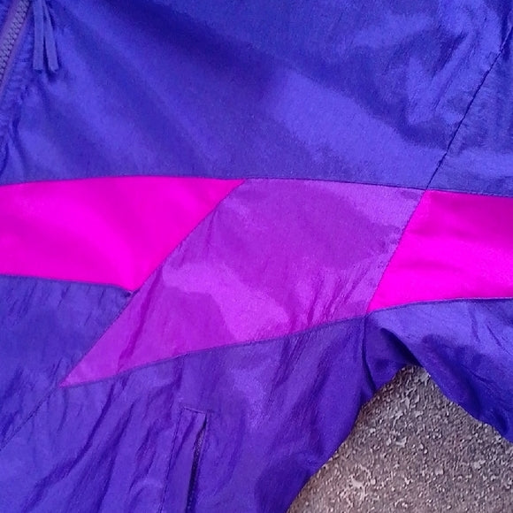 VINTAGE 90s SUNICE SKI JACKET  FUNK PATTERN PURPLE PINK