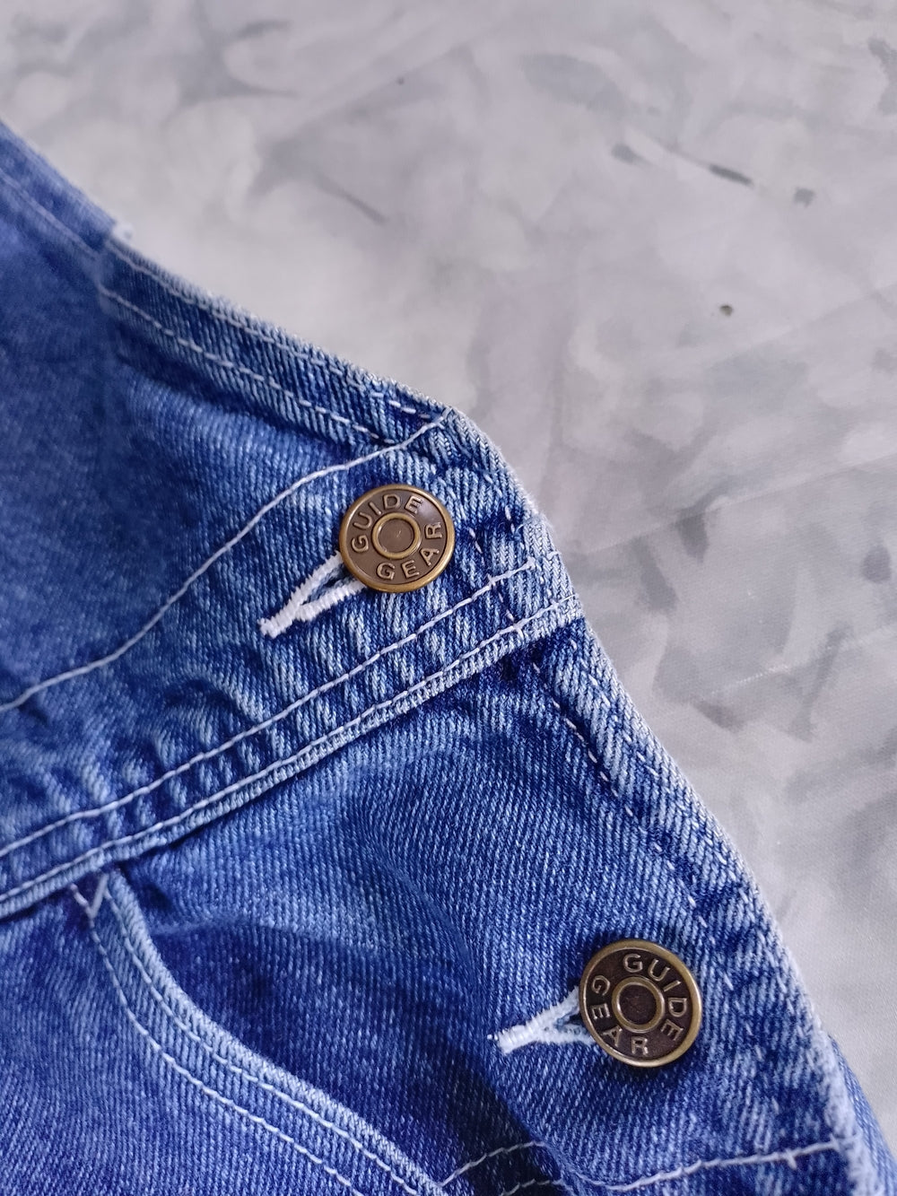Vintage 90s Denim Overalls Workwear BLUE GUIDE GEAR