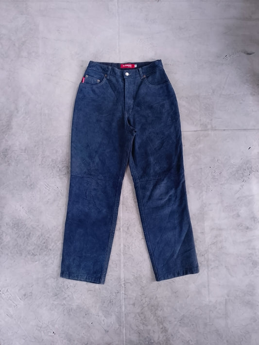 Vintage Y2K Element Suede Blue Pants
