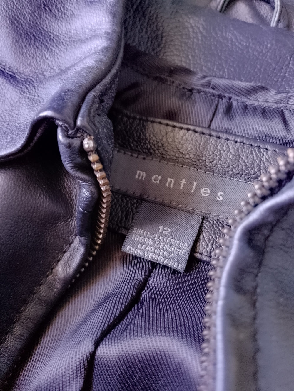 MANTLES Classic Black Leather Jacket
