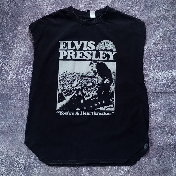 ELVIS PRESLEY  YOU'RE A HEARTBREAKER Cut-Off Sleeve Shirt UNISEx