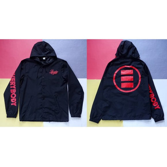 Logic Everybody Button-Up Jacket With Hood Big Logo