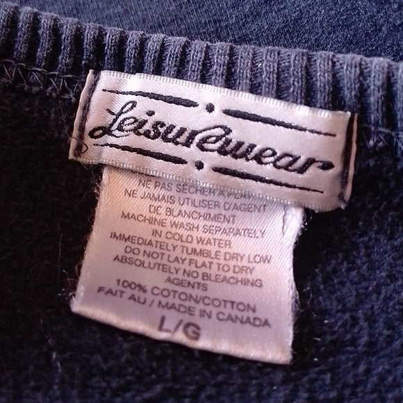 VINTAGE Bose Black Crewneck Sweater with Ribbed Cuffs