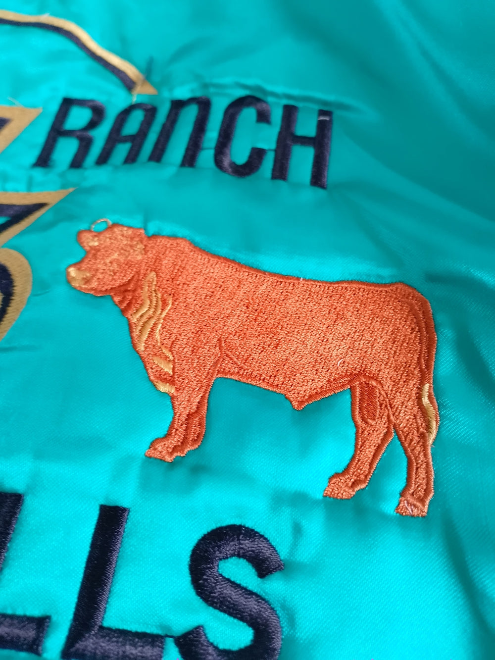 Vintage 90s 'The 73 Ranch Beef Bulls' Embroidered Jacket