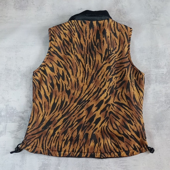 Vintage Cat Print Silk Vest  Outer Zone