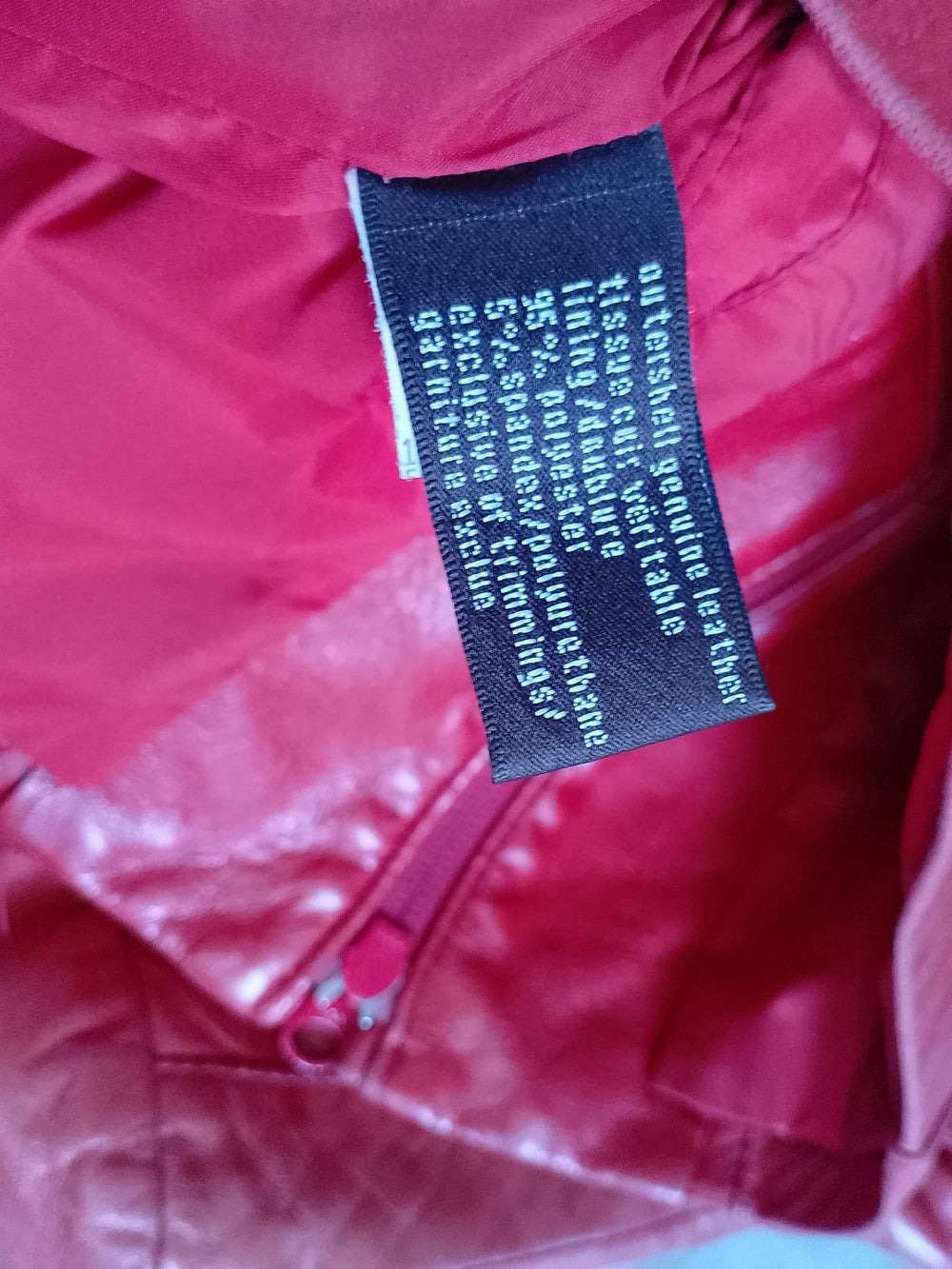Vitnage DANIER ORANGE Leather Moto Jacket