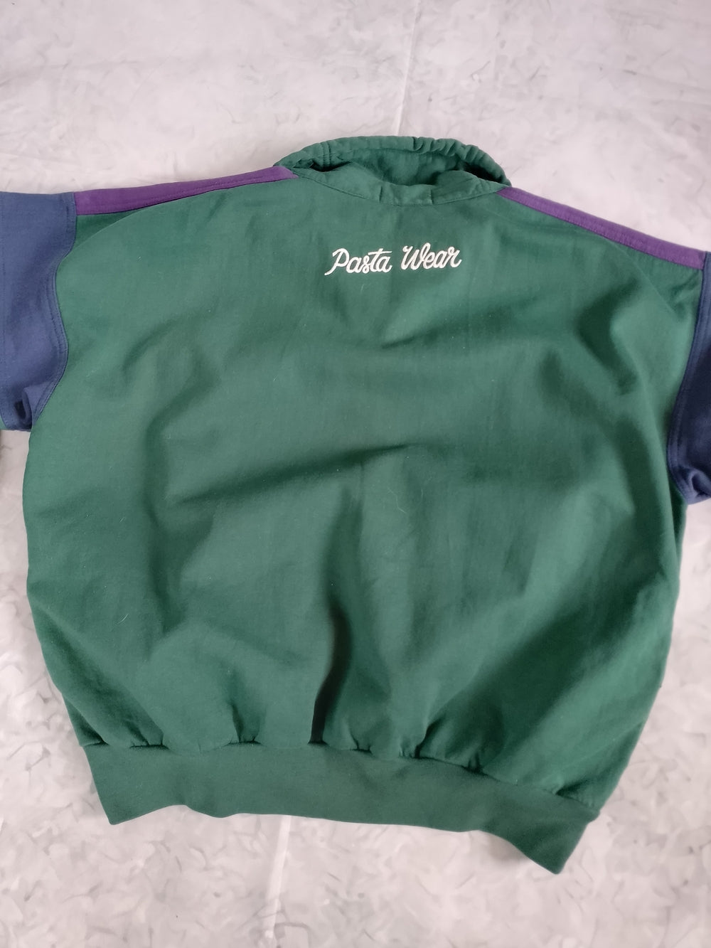 Vintage 90s THE OLD SPAGHETTI FACTORY Pasta Wear Quarter-Zip Pullover Sweater