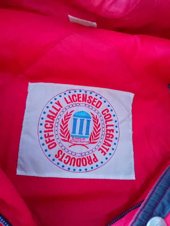 Vintage 90s Nebraska Huskers Hooded Jacket Starter Style Mighty Mac