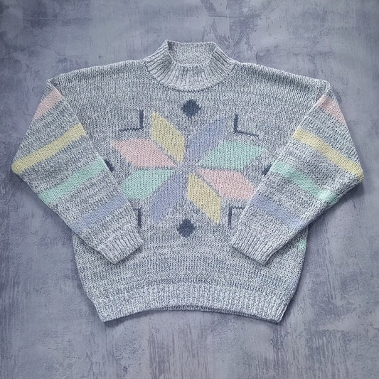 Vintage Flower Pattern Crewneck Mom/Dad Sweater