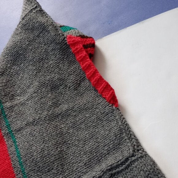 Vintage Kids Essential Knitted Striped V-Neck Sweater