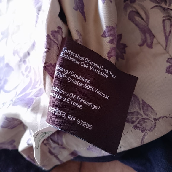Vintage Danier Suede Tie-Front Jacket - Purple