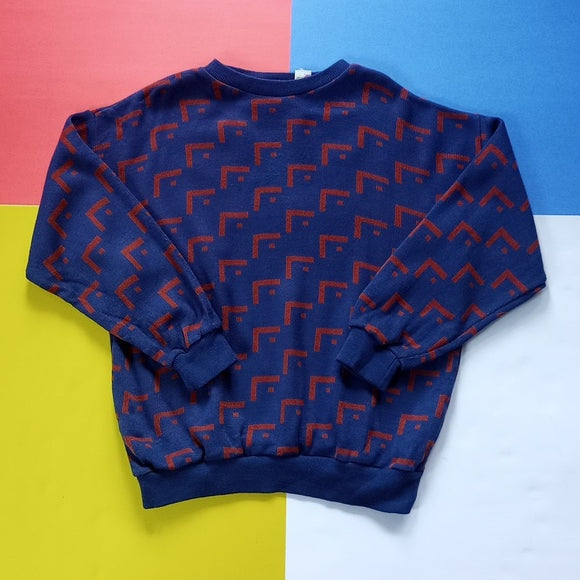 Vintage Funky Pattern Crewneck Sweater Unisex
