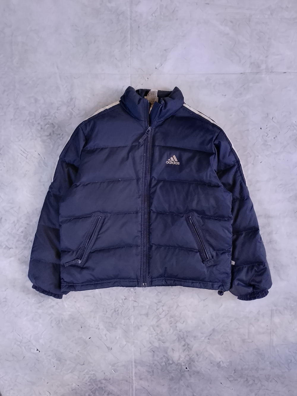 Vintage Adidas Navy Blue Puffer Jacket