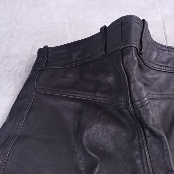 Vintage 80s Hein Gericke Black Leather Motorcycle Pants Biker