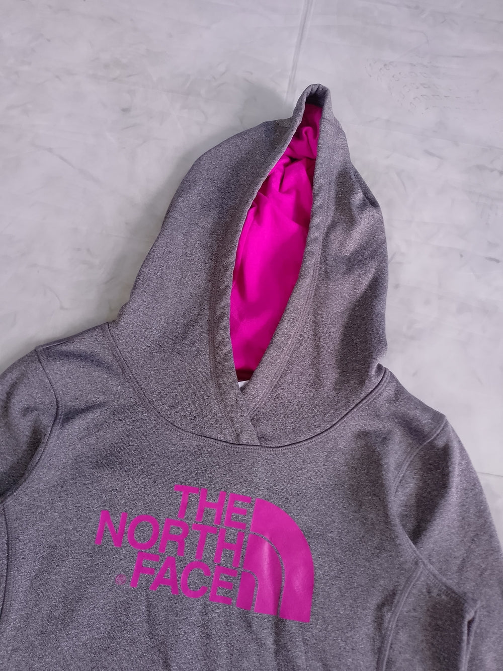 The North Face Hoodie with Pink Logo