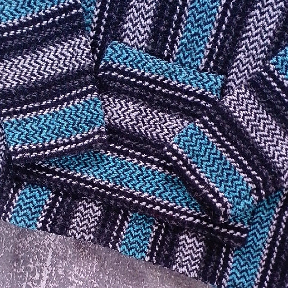 Striped Blue and Black Women's Sweater